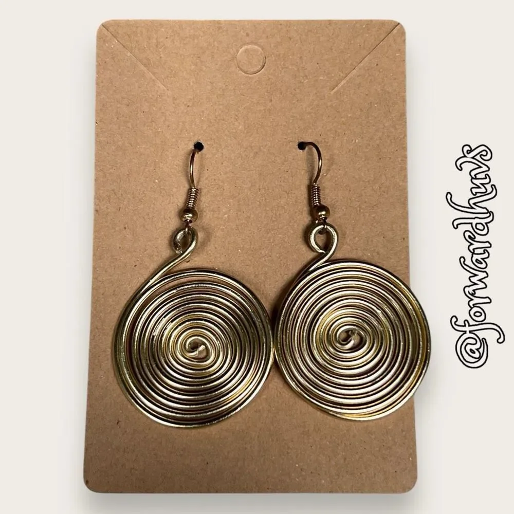 Bundle Sale 3 for $15 | Wire Swirl Dangle Earrings